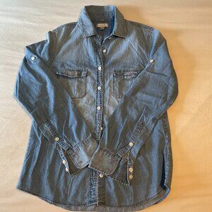 J Crew Womens Size 4 Chambray Shirt Long Sleeve